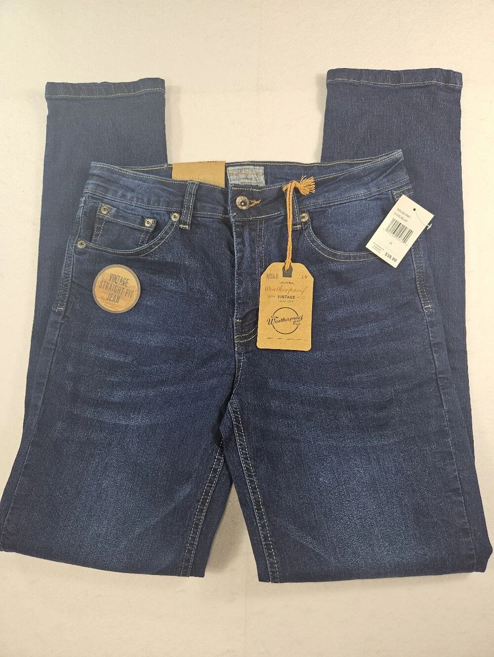 Original NEW Weatherproof Vintage Girls's Jeans Dark Wash Straight Leg Size 16